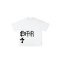 GFTHR™ Essentials oversized white t-shirt with offset logo print on premium heavyweight cotton